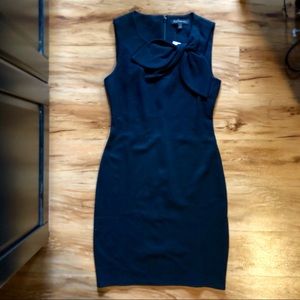 Banana Republic Black Bow Neck Ponte Sheath Dress